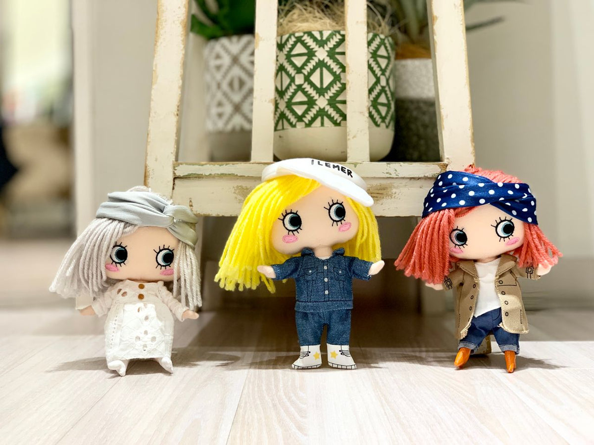 イーマリー イルメール ピンクドットと茶色のキャスケット＆サロペット イーマリー イルメール ピンクドットと茶色のキャスケット