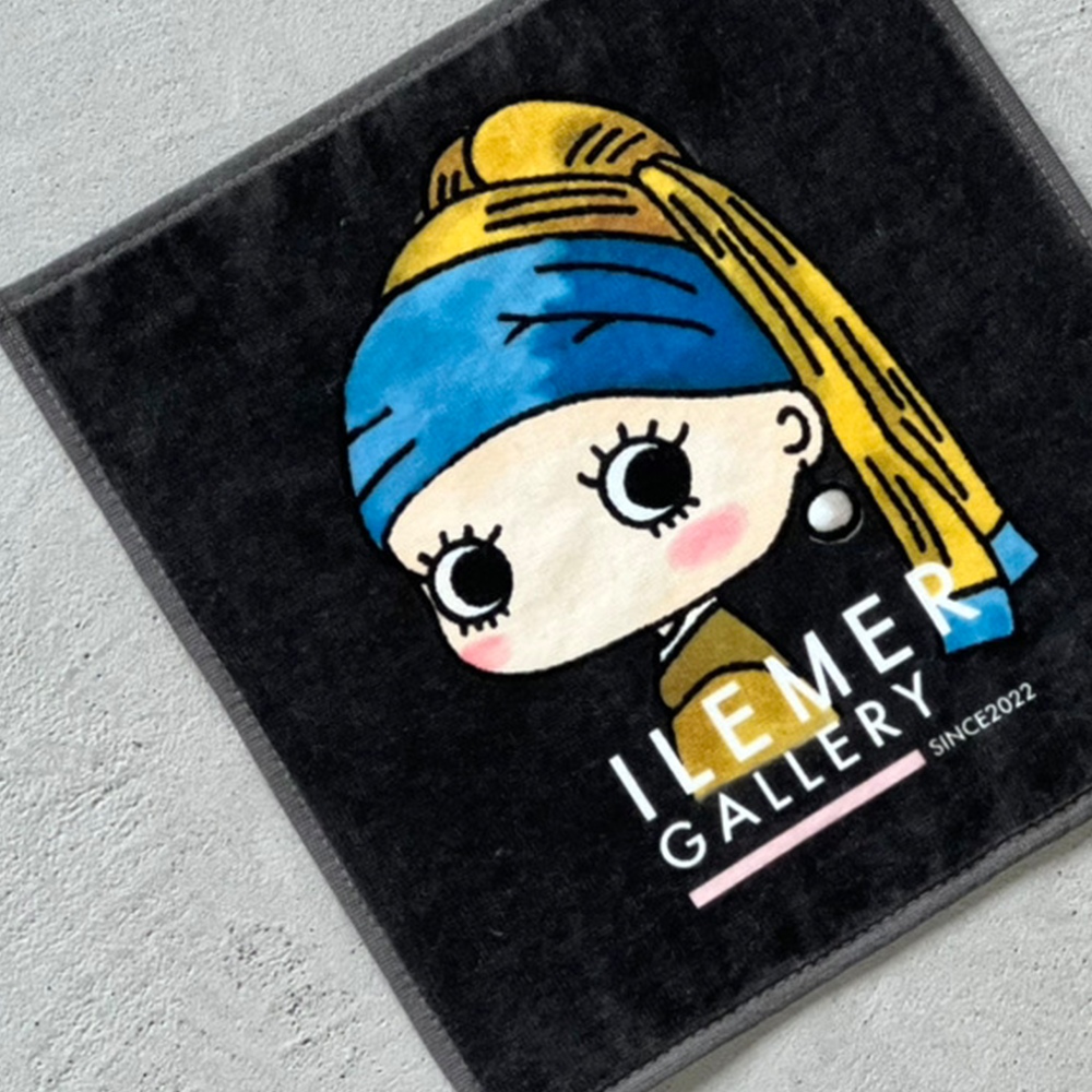 ☆GALLERY限定！イーマリー・真珠の耳飾りの少女｜タオルハンカチ
