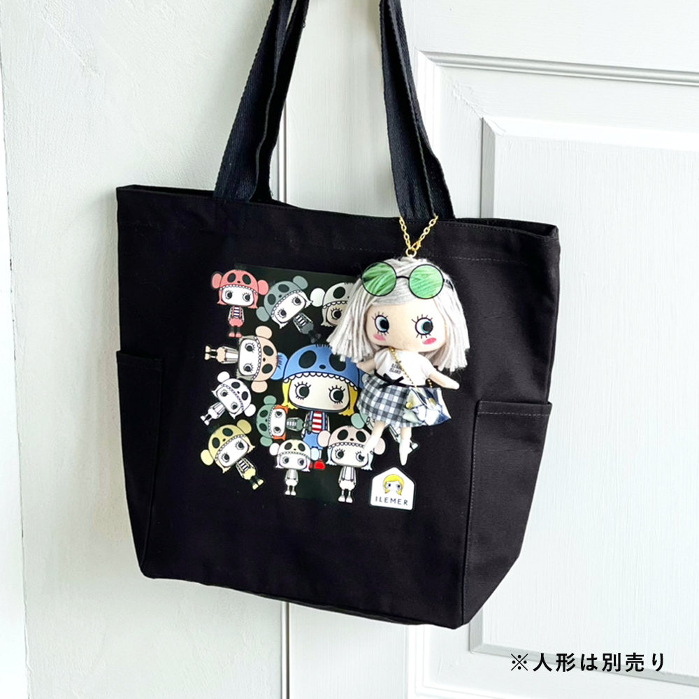 トートバッグ|ハッピーチャーム・着ぐるみ(ブラック) – ILEMER公式 トートバッグ|ハッピーチャーム・着ぐるみ(ブラック) – ILEMER公式