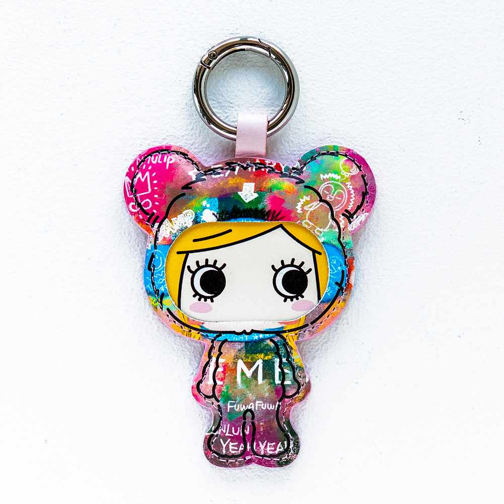 アートベアシリーズ・ハピアニレザーチャーム｜（国産レザー｜カラビナ
