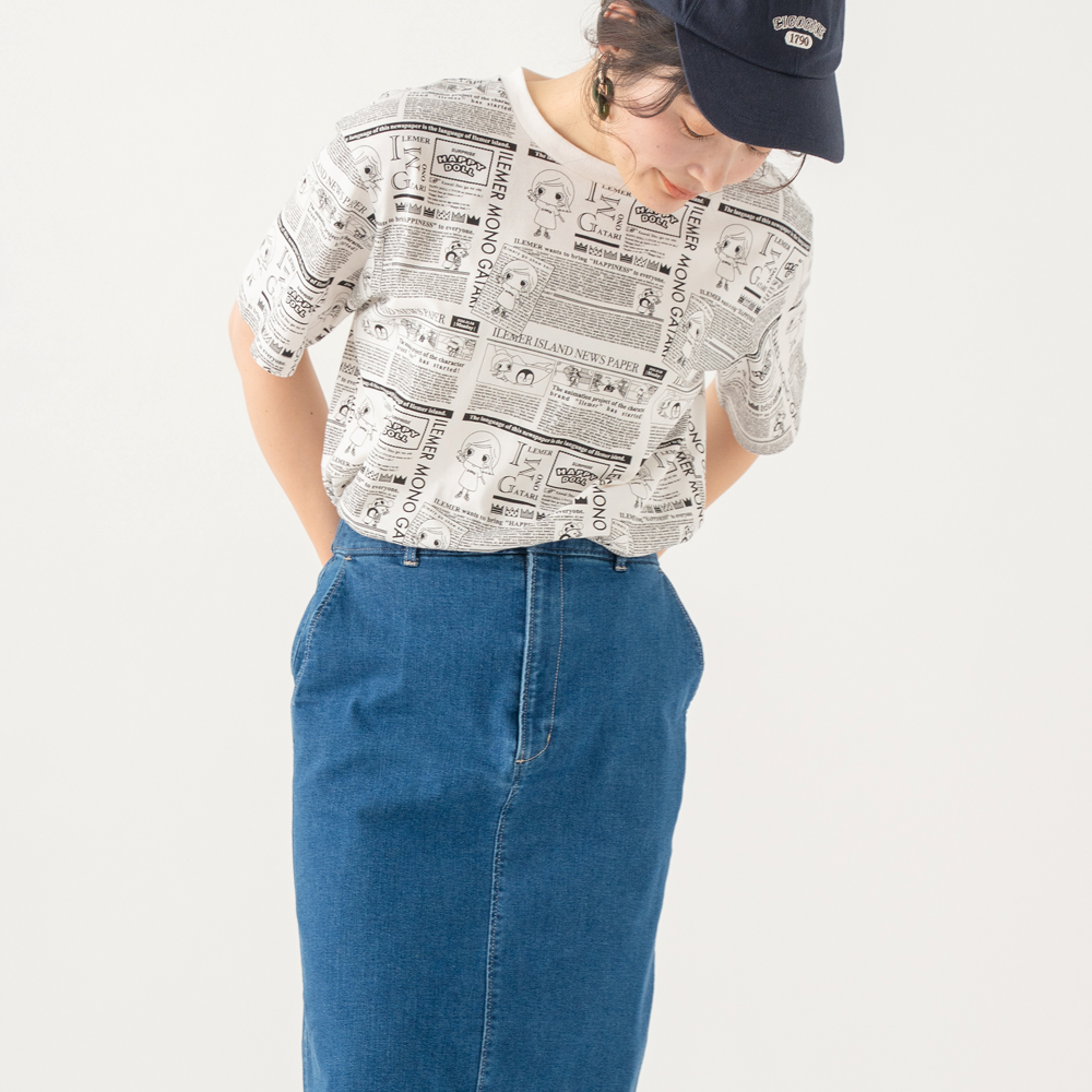 ニュースペーパー 半袖Tシャツ ニュースペーパー柄・Tシャツ（フリー） – ILEMER公式オンライン