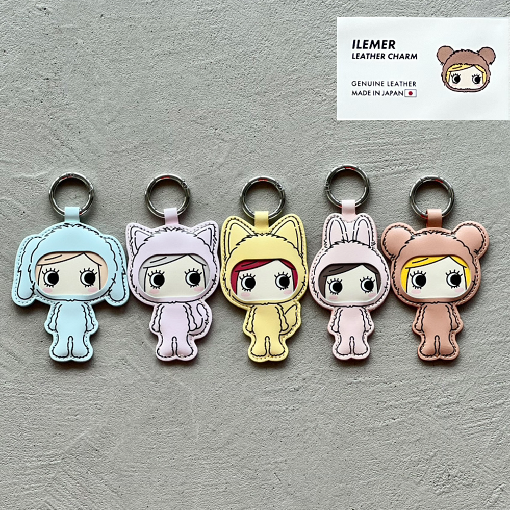 ハピアニ・レザーチャーム(国産レザー|カラビナ付き)JAPAN MADE ハピアニ・レザーチャーム(国産レザー|カラビナ付き)JAPAN MADE