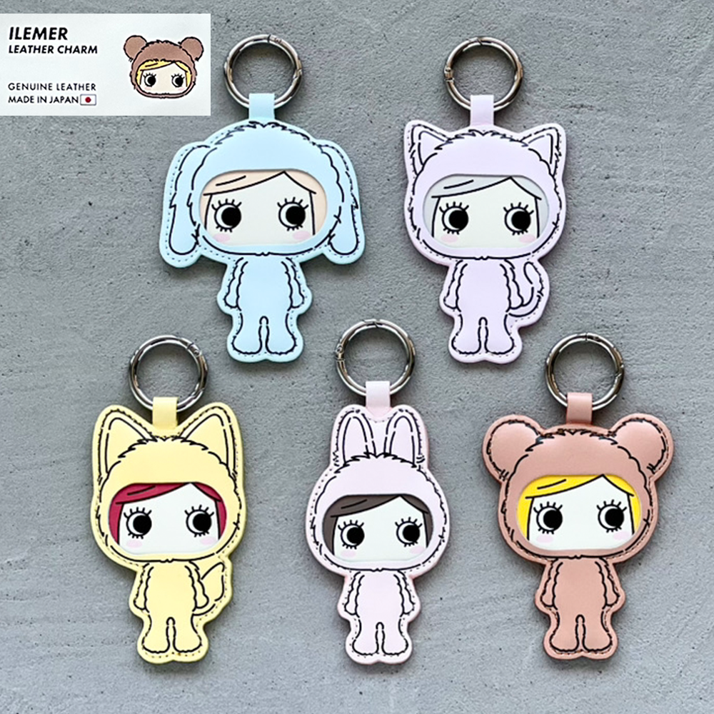 ハピアニ・レザーチャーム（国産レザー｜カラビナ付き）JAPAN MADE